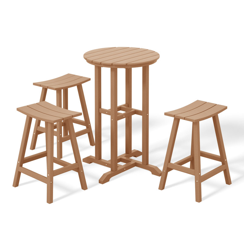Laguna 3 - Person Patio Dining Set with Round Table, Brown