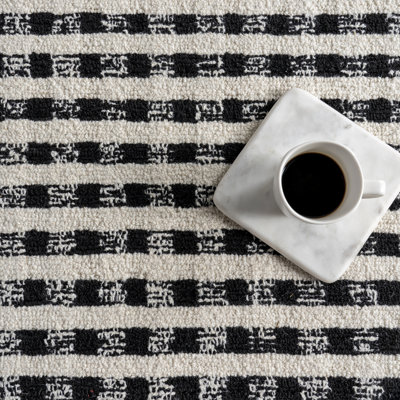 Adahlia Checkered Wool Area Rug