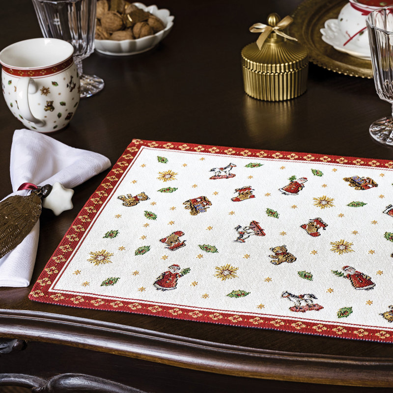 Christmassy Toys Delight Embroidered 18.75" Placemat
