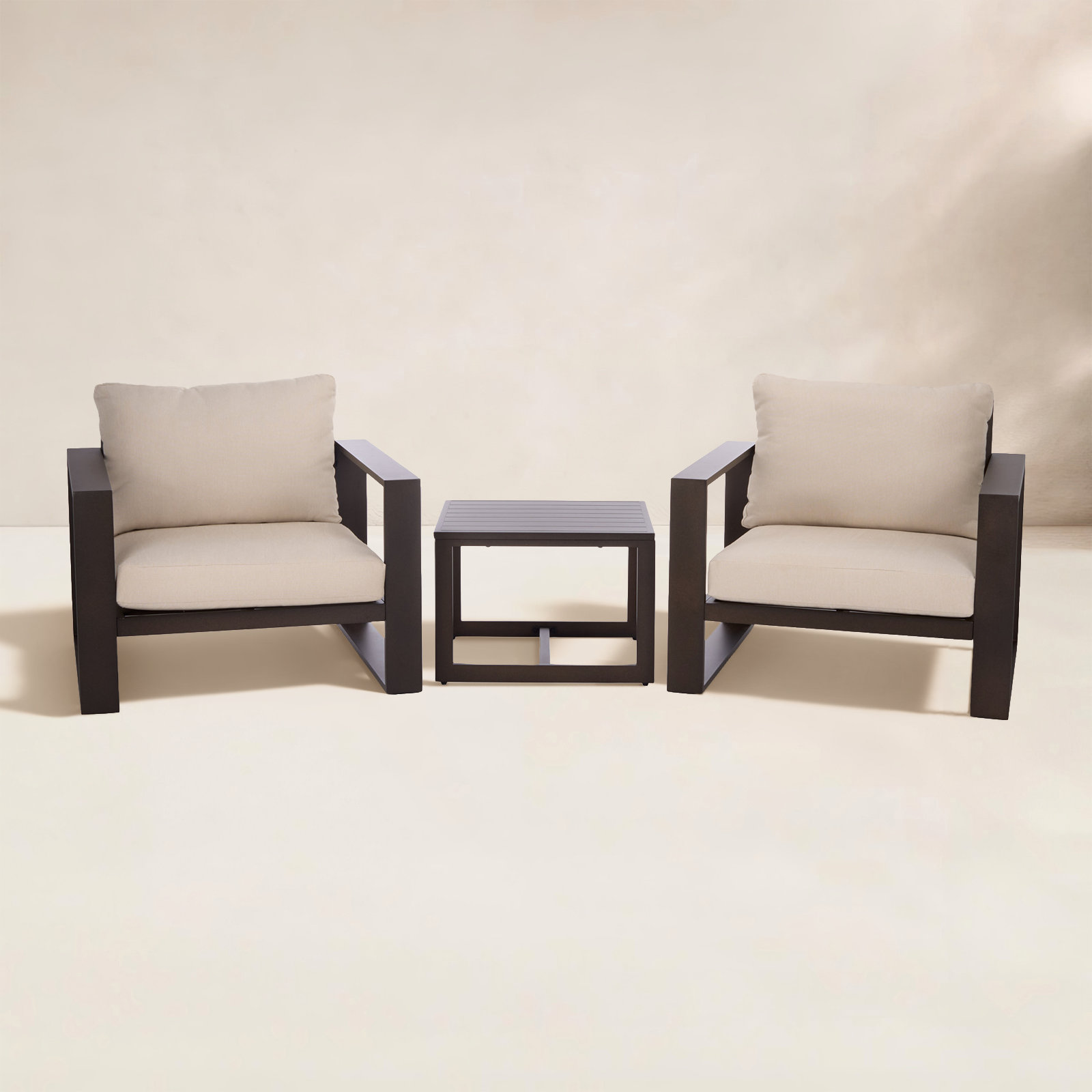 Dwyer 2-Person Patio Seating Group, Brown