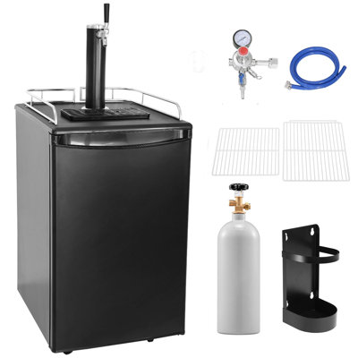 Bière Kegerator - l 20,7 po x P 21,7 po x H 33,2 po - 1 pièce - Noir - Conception à robinet unique pour une distribution facile et sans dégâts