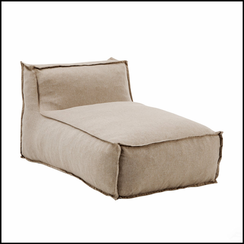 Fauteuil à billes Ramona, beige, ensemble de 1, résistant aux intempéries et écologique pour le confort du patio