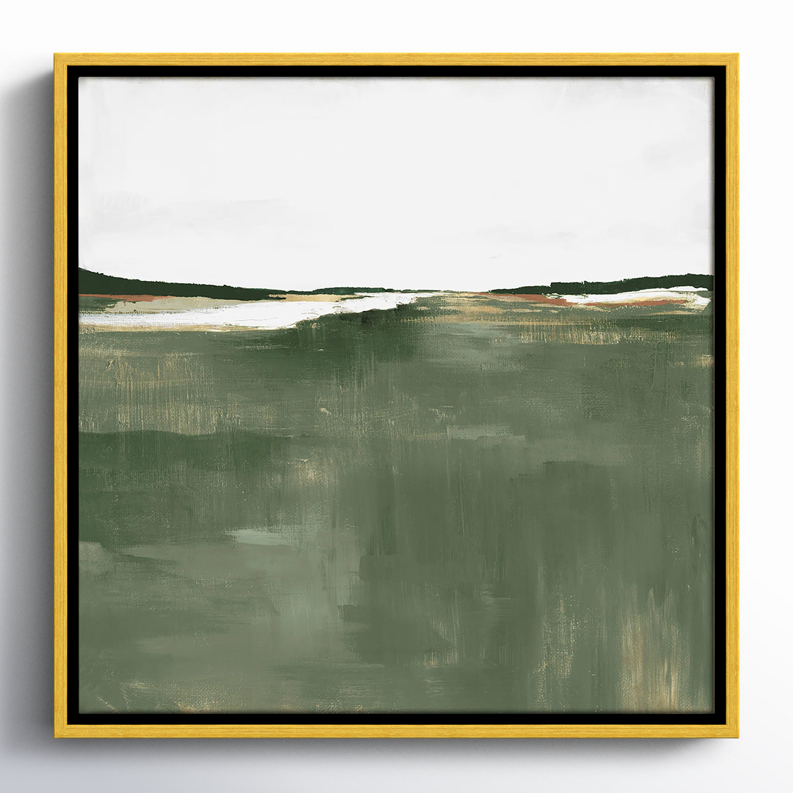 Dauntsey "Green Sea" Print by Isabelle Z, 17.5" H x 17.5" W, Gold
