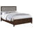 Walnut Upholstered Queen Bed