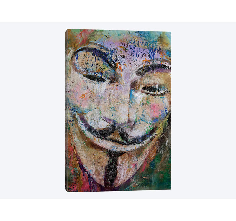 «Anonyme», impression sur toile tendue, H 26 po x l 18 po x P 1,5 po, Toile tendue, Pas de tapis