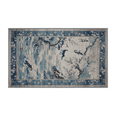 Machine Washable Gray Area Rug