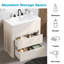 Meuble-lavabo 30 po avec lavabo en céramique et poignée libre à 45 °-1337473252