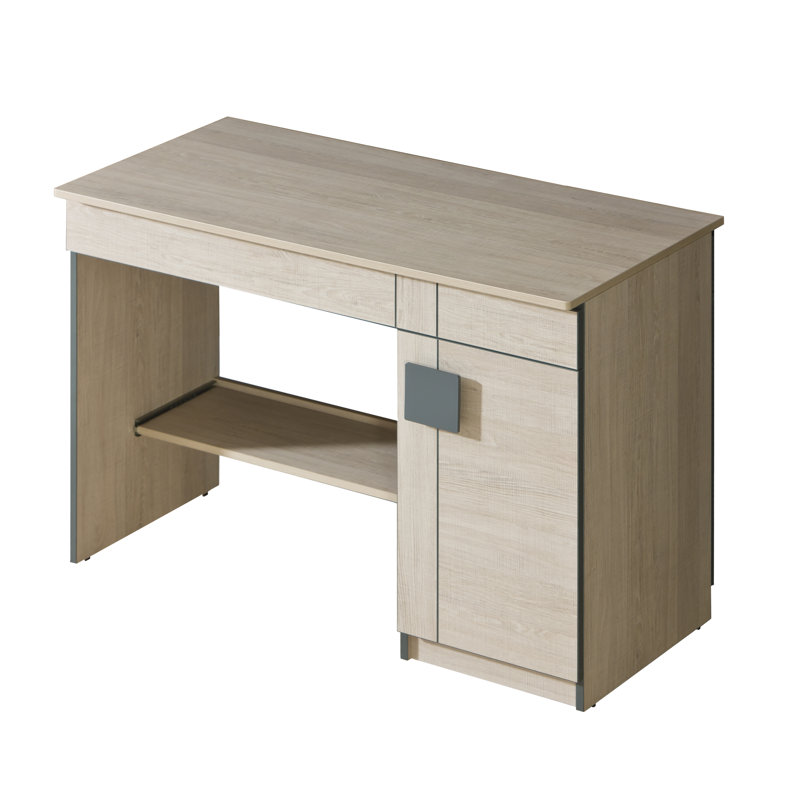 Troutville 110cm W Computer Desk, Grey, Oak