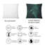 Feuille de fougère vert foncé sur fond noir V - Coussin décoratif imprimé tropical-7165436
