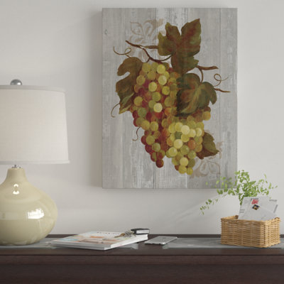 " Autumn Grapes IV On Wood " by Silvia Vassileva