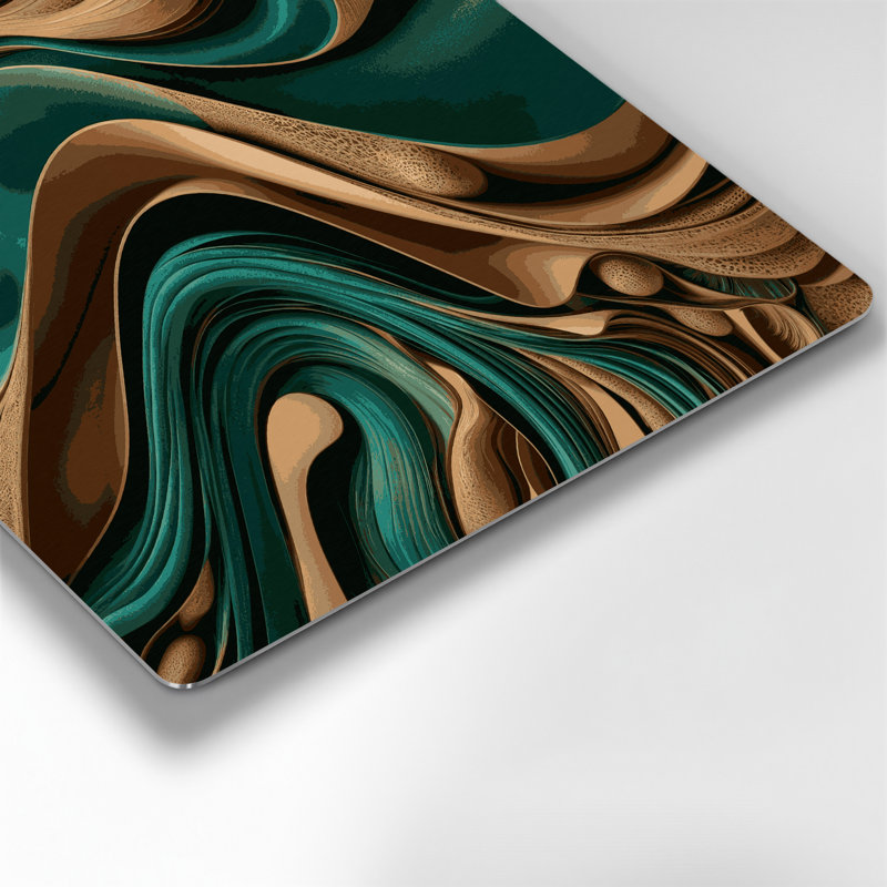 «Biomorphic Abstraction 29», art mural en métal vert, H 12 po x l 12 po