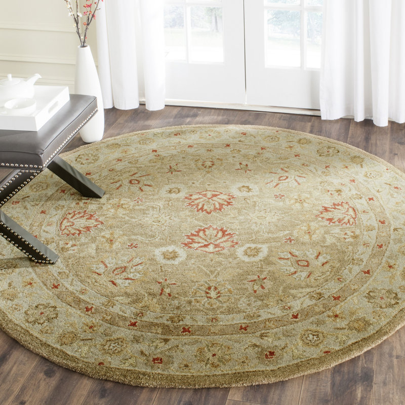Crisanta Hand Tufted Wool Oriental Rug, Round 8'