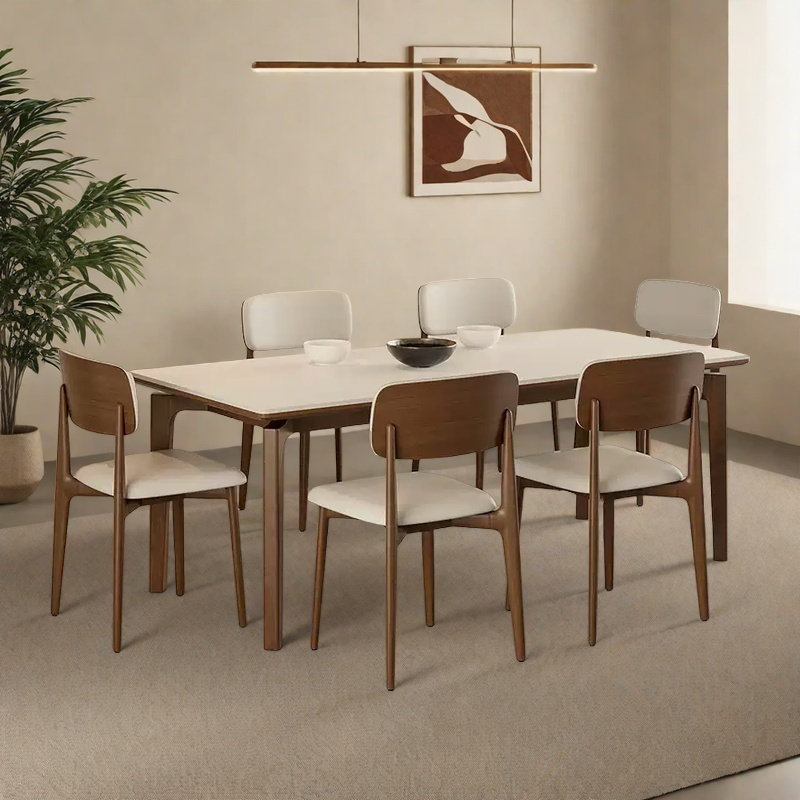 Table et chaises de salle à manger de style Minimal Light, H 29,5 po x L 59 po x l 31,4 po