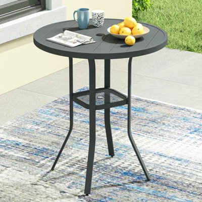 Readus Round Steel Outdoor Bar Table