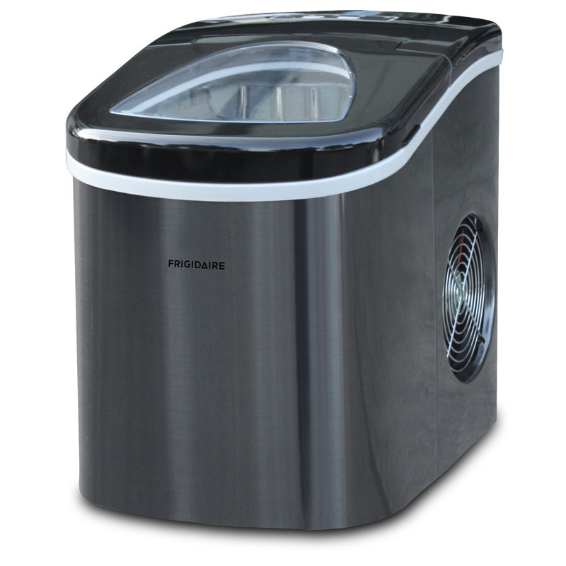 Frigidaire 26 lb Capacité Machine à glaçons de comptoir, machine à glaçons avec fenêtre transparente, Noir métallique