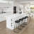 72" Modern Style Laminate Kitchen Islands With Ample Storage Space White