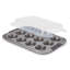 Anolon Advanced Bakeware Nonstick Muffin Pan with Lid, 12-Cup, Graphite