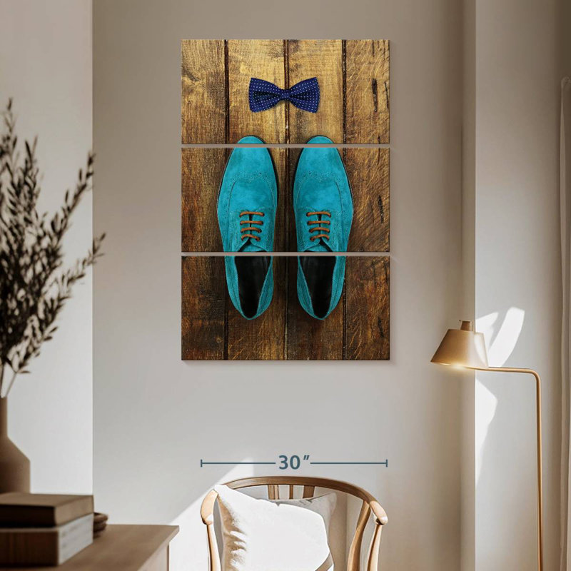 Shuttleworth Stylish Blue Shoes, 65" H x 42" W