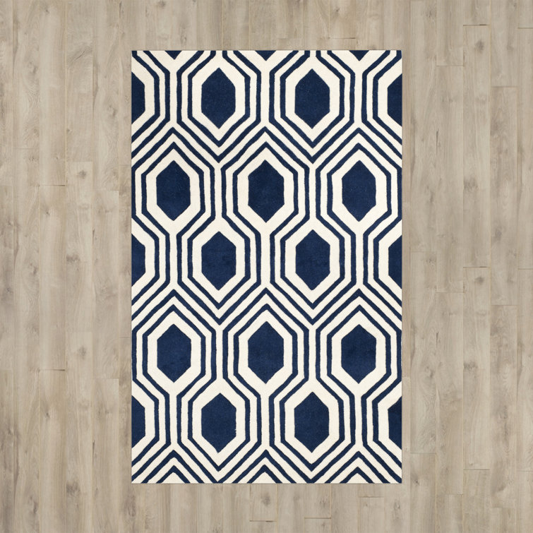 Deedie Hand Tufted Wool Geometric Rug
