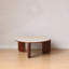 Table basse en chêne massif avec pieds sculpturaux sculptés