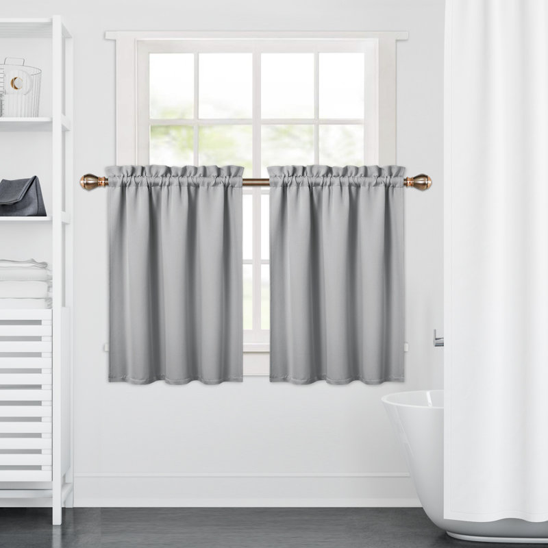 Kitchen Curtain, 66cm W x 91cm L, Grey