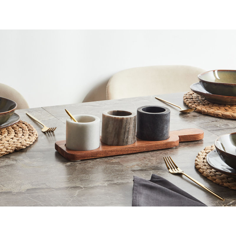 Brayden Studio Bonhomme Marble Divided Serving Dish