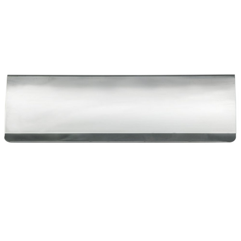 Floe Curved Pattern Letter Tidy Door Accessory, Polished Chrome, 7.6cm H x 7.6cm W x 28cm D