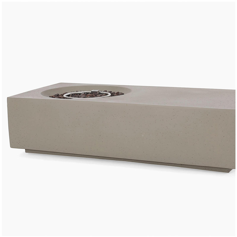 Rectangular 14.75" Mgo Fire Pit - 50,000 Btu