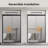 44-48"w X 72"h Semi-frameless Double Sliding Shower Door, 1/4" (6mm) Tempered Glass, Matte Black-124927839