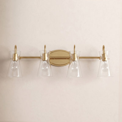 4 Light Transparent Dimmable Vanity Light