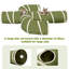 Tunnel pliable pour chat en forme de cactus-1675654944