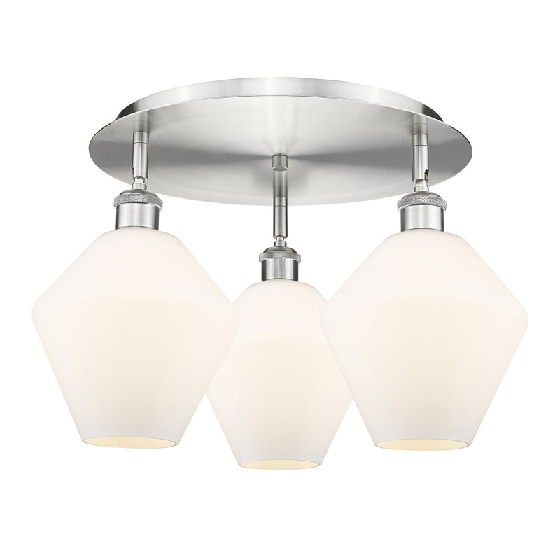 Plafonnier encastré Amylea, Blanc mat, Nickel satiné