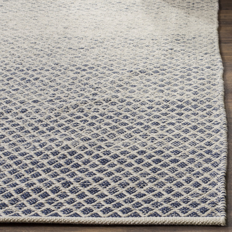 Aitken Hand Woven Cotton Geometric Rug, Rectangle 4' x 6'