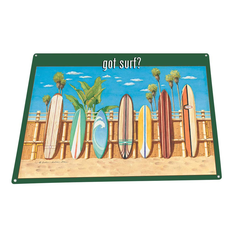 «Beach Front Got Surf On», reproduction sur métal