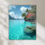 Art mural en verre trempé Tropical Beach-129486168