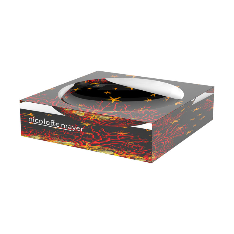 Coral Reef Decorative Tray, 6"W x 6"D x 2"H