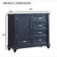 Mobilier de chambre à coucher de style transitionnel avec finition bleu ardoise 1pc
