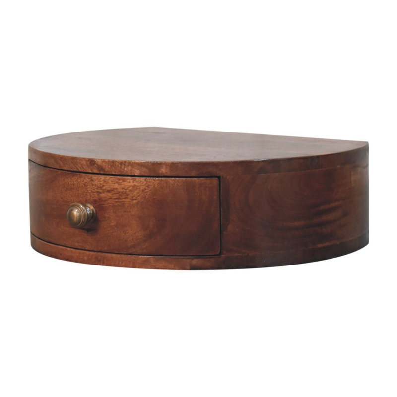 Table de chevet murale en bois massif Artisan Furniture, Caramel