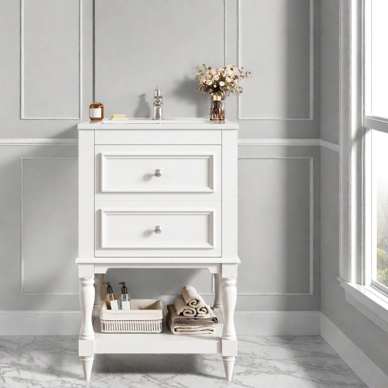 Meuble-lavabo moderne (avec meuble-lavabo et lavabo) avec rangement
