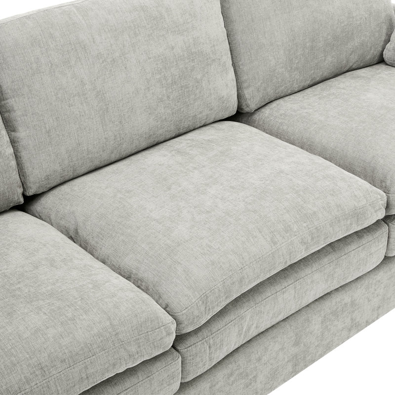 Fauteuil rembourré confortable 31,9 po, Gris clair