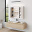 Armoire à pharmacie murale 35 po avec miroir et 2 portes à fermeture douce, armoire de rangement ouverte avec 4 tablettes réglables-718370848