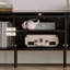 Meuble télé moderne en bois massif noir-218593800