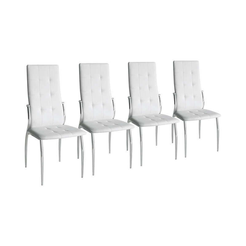Morones Tufted Upholstered Dining Chair, White