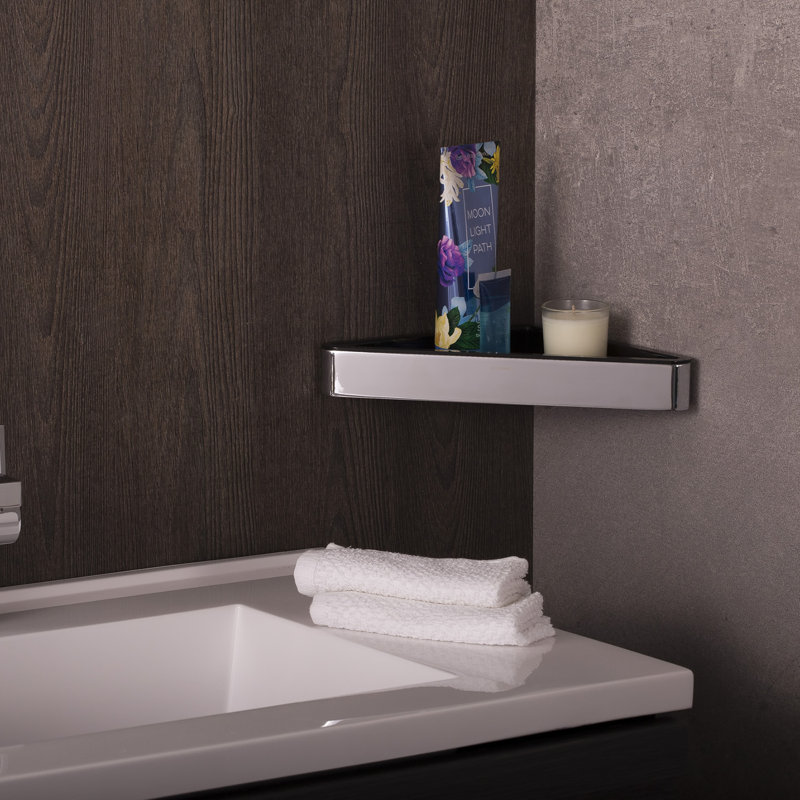 Karn Metal Floating Shelf, Chrome