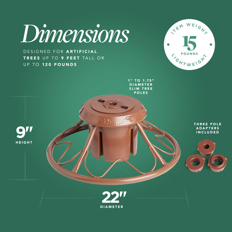 The Holiday Aisle® Rotating Tree Stand Base w/Snowdrift 6.5' Pine Christmas Tree