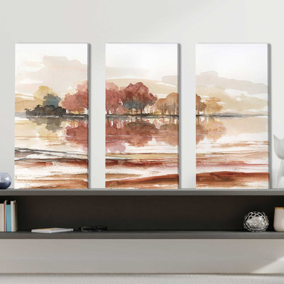 «Earthy Dreams», reproduction sur toile 3 pièces