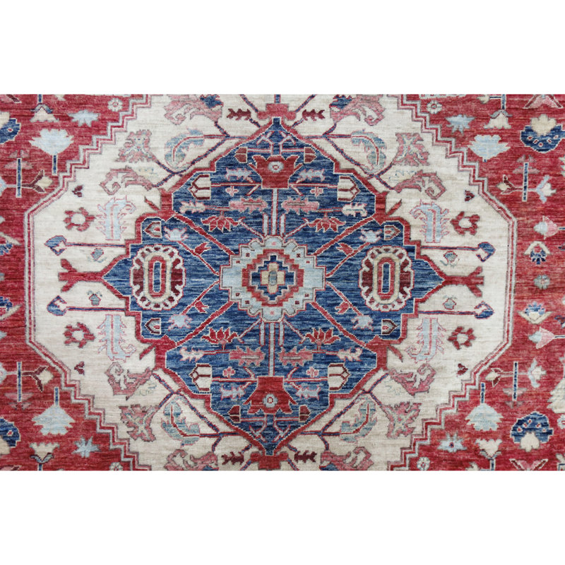 Tapis rouge noué à la main de haute qualité