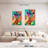 Brampt Giraffe On Geometric Colors