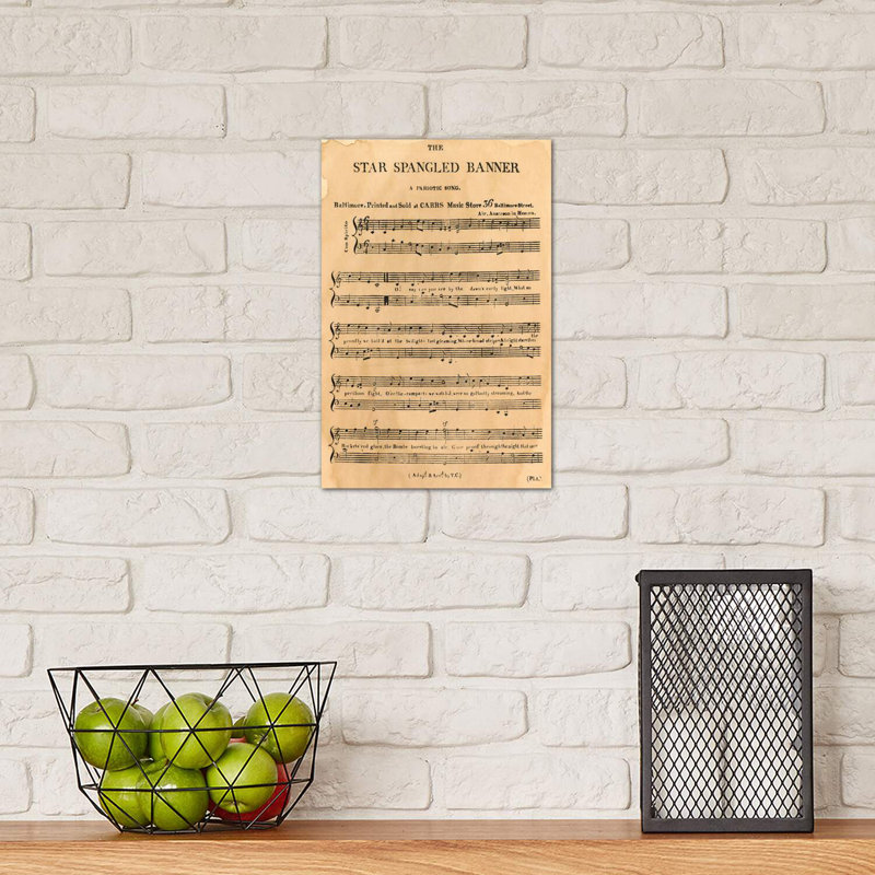 «Star Spangled Banner» - Imprimé, H 26 po x l 18 po x 1,5 po, Toile tendue