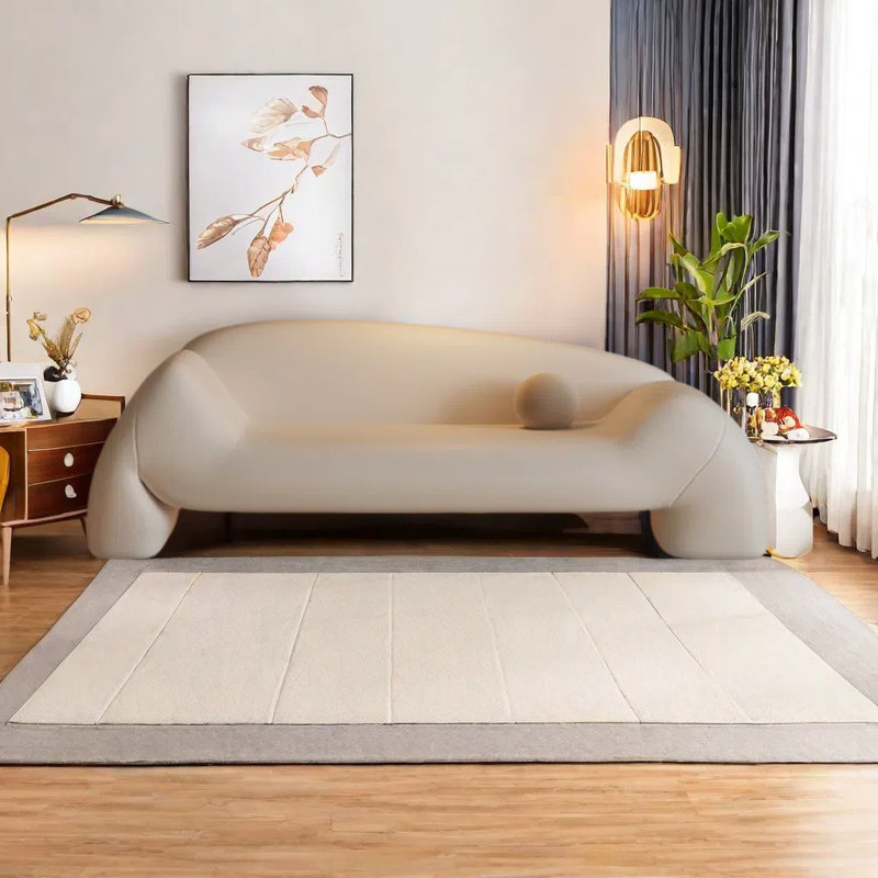 Durable Cat-Scratch Resistant Chaise Longue, Creamy White